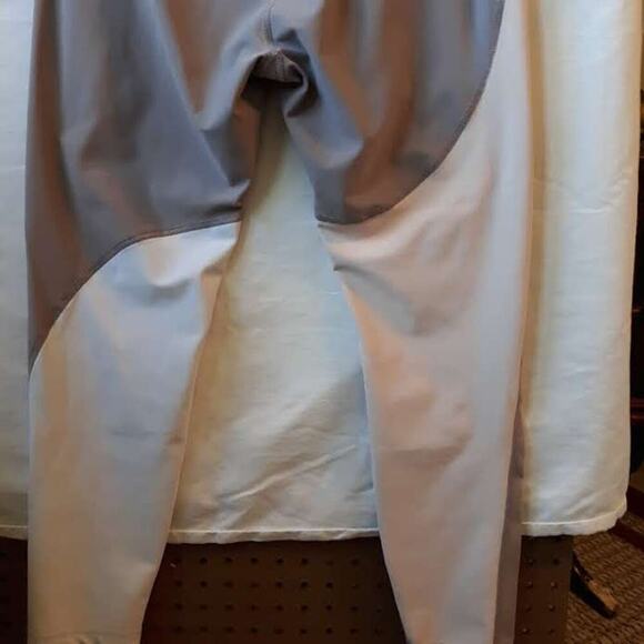 Apana Leggings Full Length Activewear Pants Size L Gray Pale Pink - Picture 7 of 9